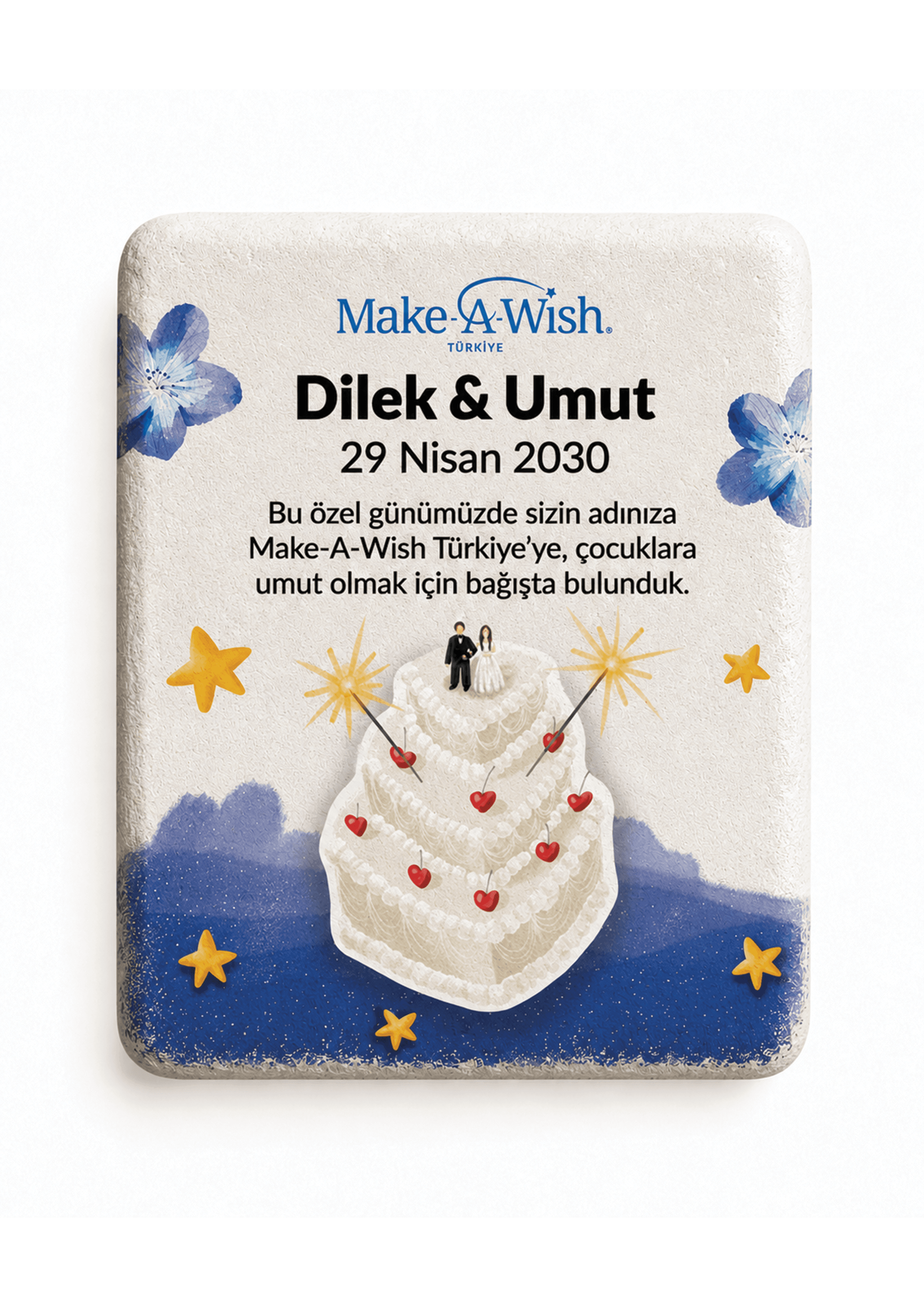 Bir Dilim Dilek - Özel Gün Taş Magnet