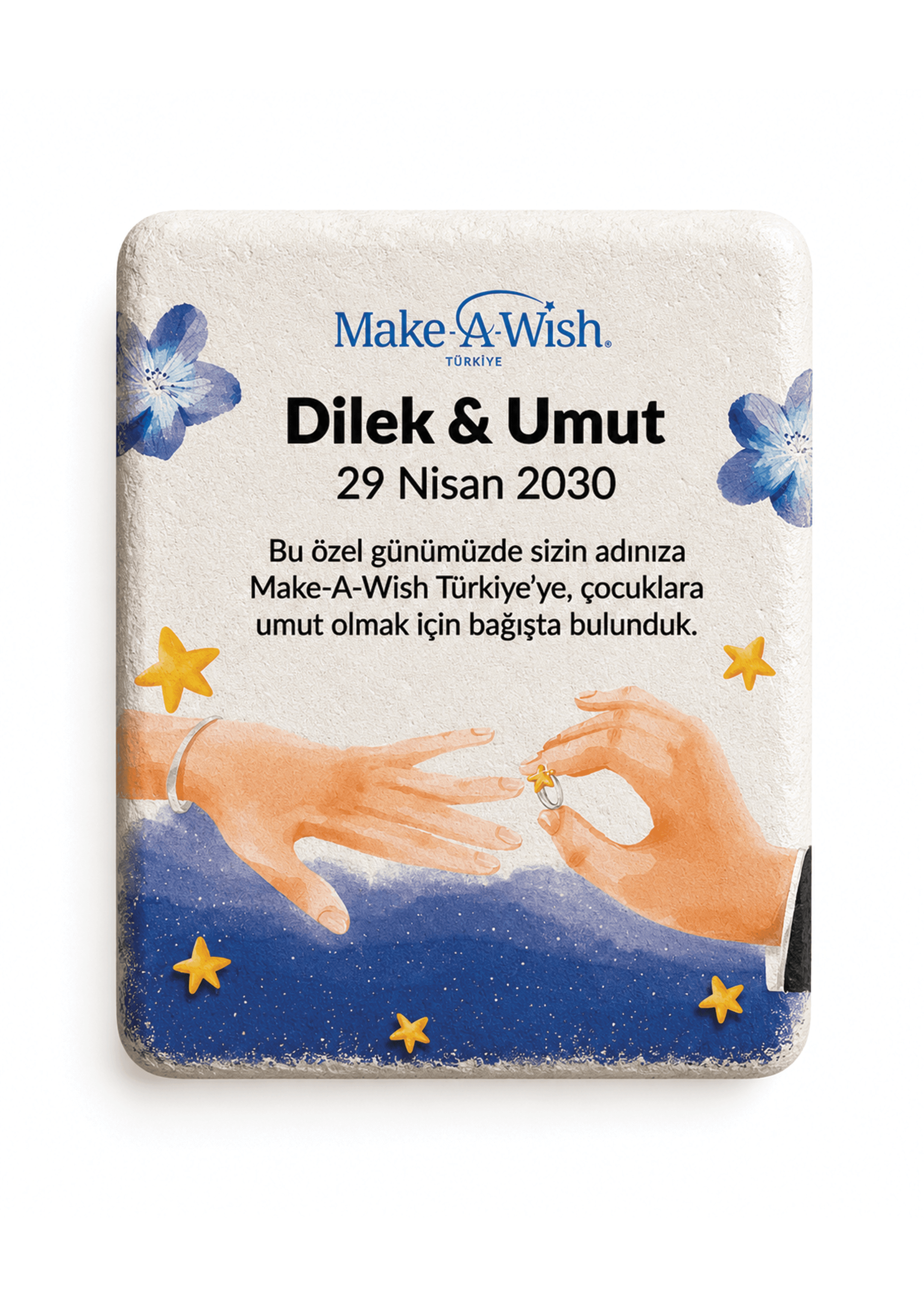 Birlikte Bir Dilek - Özel Gün Taş Magnet